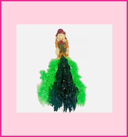 Girl's Fluffy Dress Up Polyester Boas Set of 2 Orange & 2 Black
