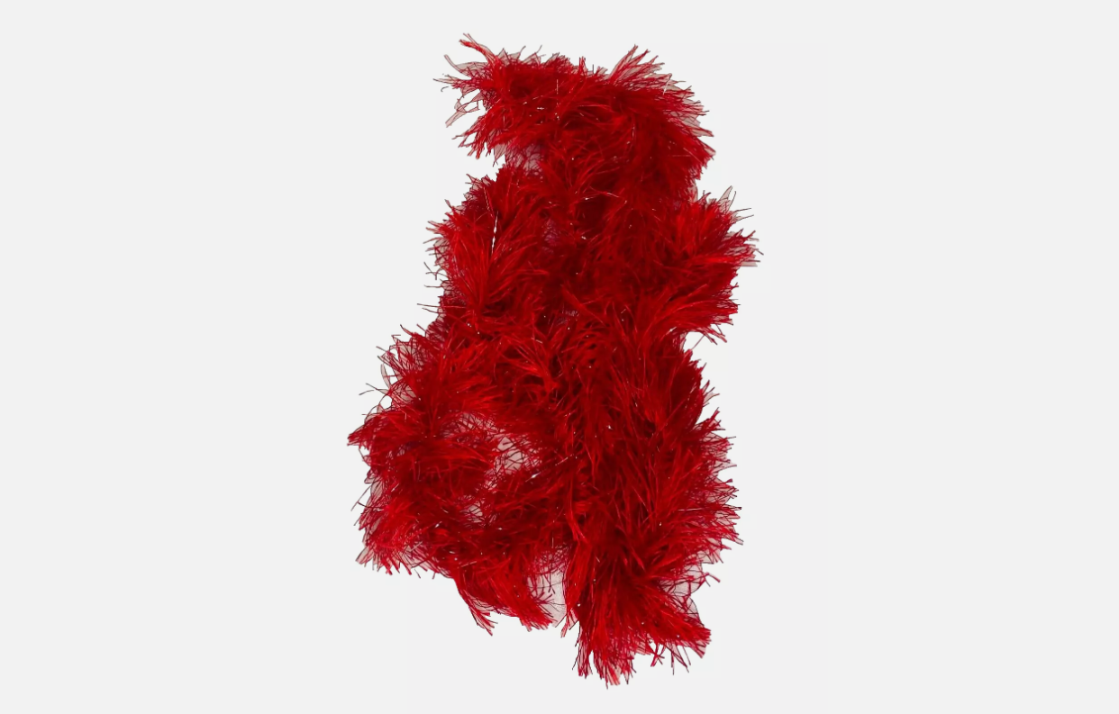 Girl's Fluffy Dress Up Polyester Boas Set of 2 Red & 2 Black