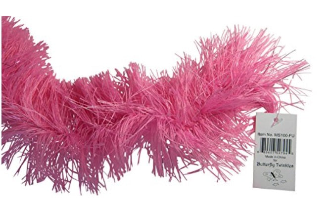 Girls Tea Party Dress Up Hat with Pink Boa Parasol and White Gloves