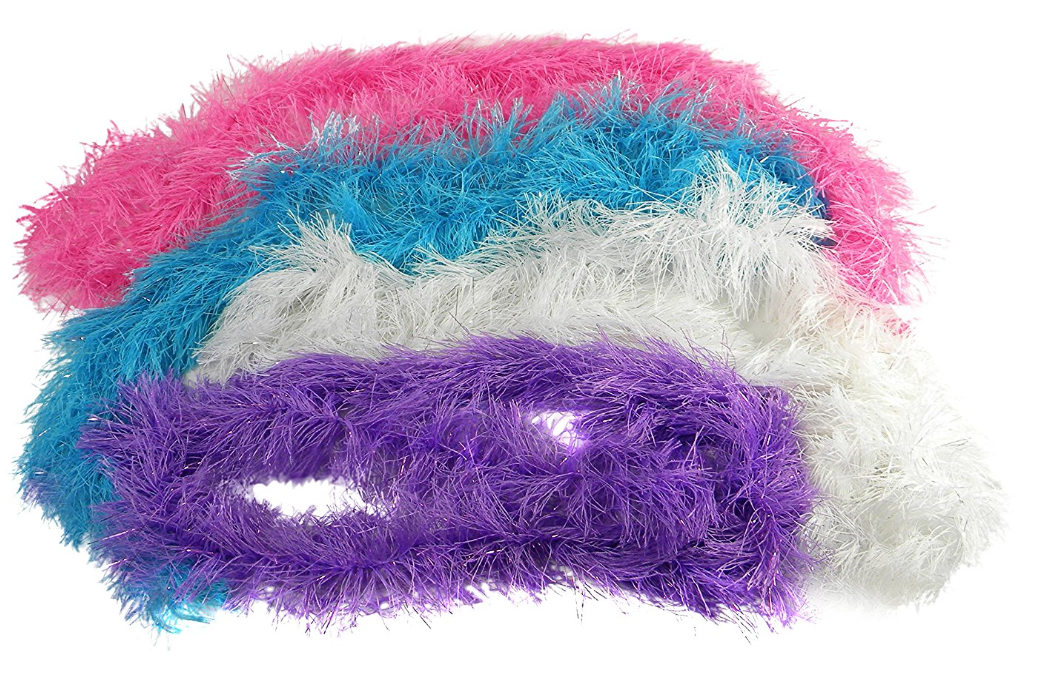 Girl's Tea Party Fluffy Dress Up Polyester Multi Color Boas Set of 4