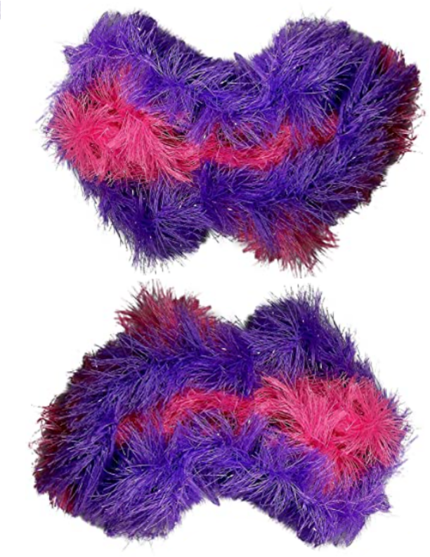 Girls Tea Party Hats Purses Boas Dress Up Play Set for 4, Pink & Purple
