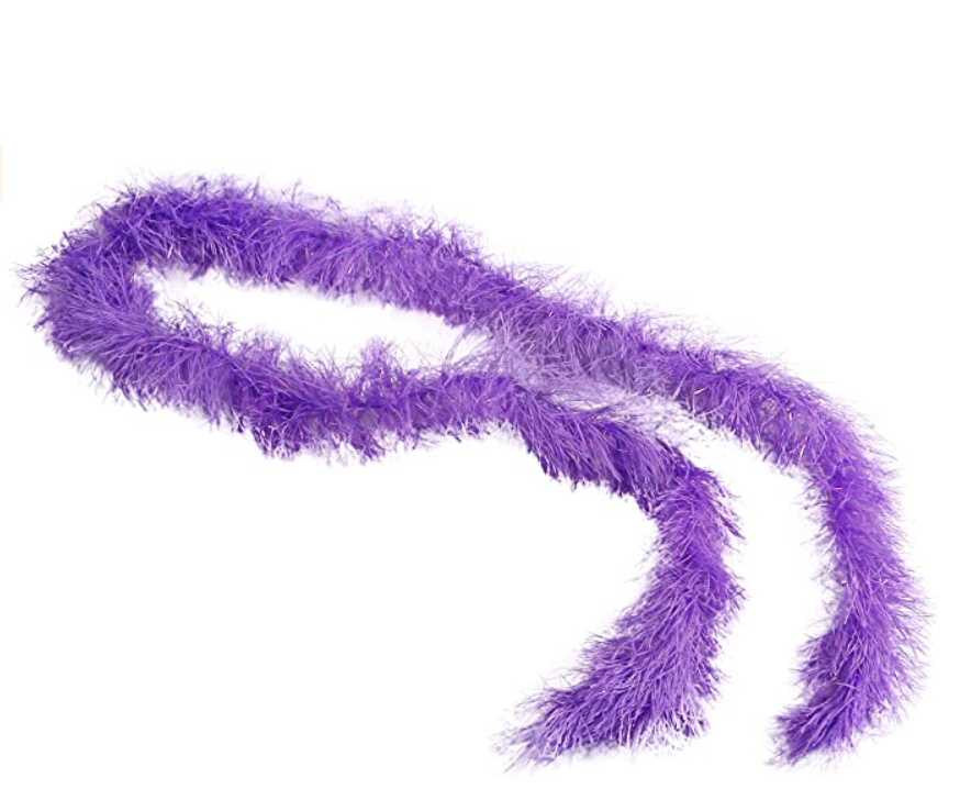 Girls Tea Party Dress Up Play Set with Purple Sun Hat, Boa, Long White Gloves