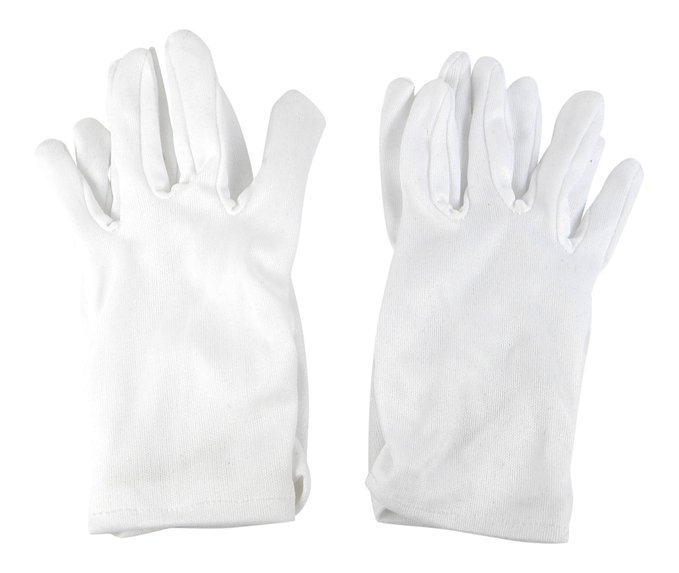 Girl's Short White Dress Up Gloves
